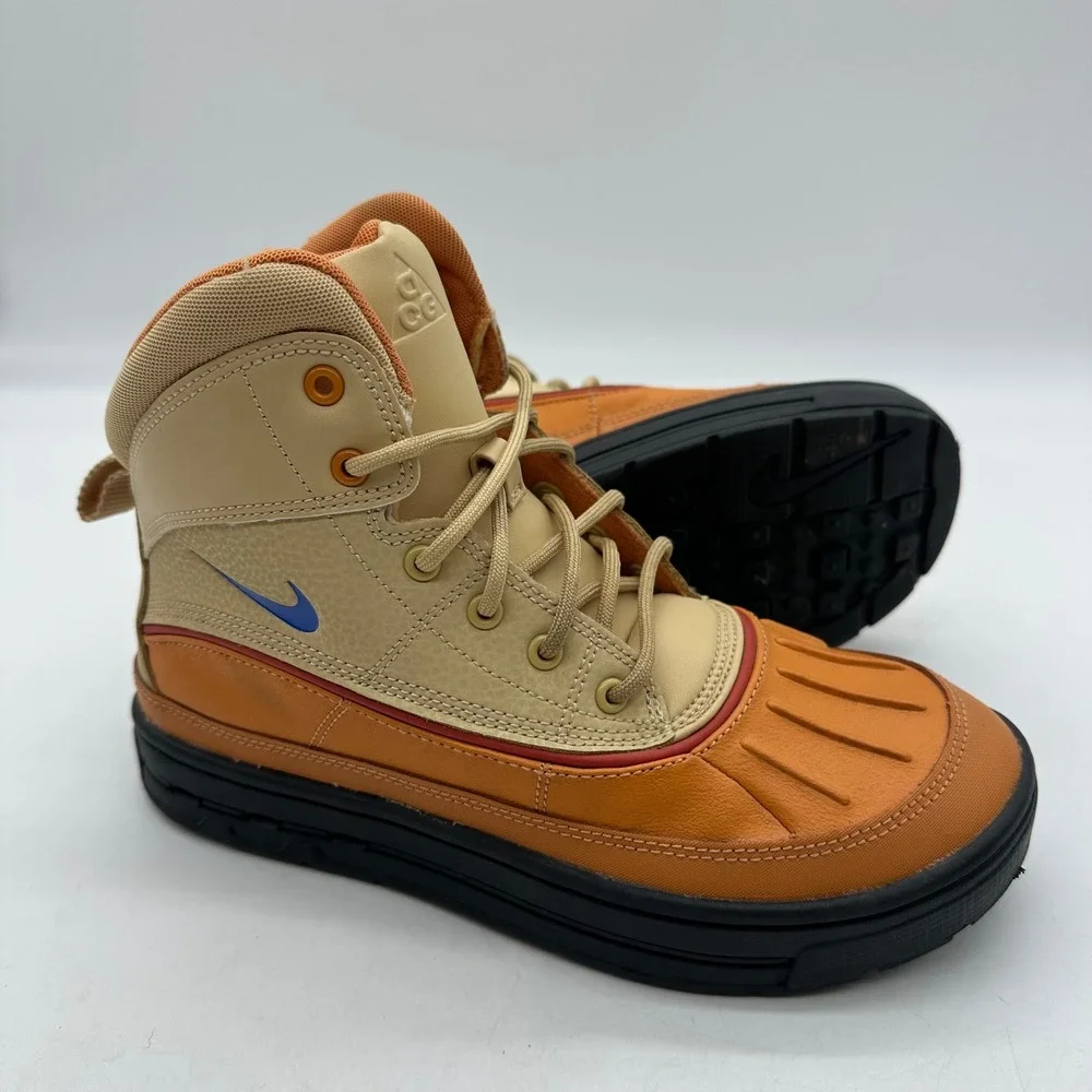 Nike 524872-201 Youth Size 5Y Wheat Orange Woodside 2 High ACG Boots Duck Boot